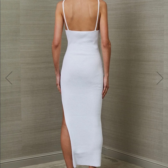 BEC AND BRIDGE RIVIERA SPLIT MIDI DRESS IVORY - Picture 3 of 5